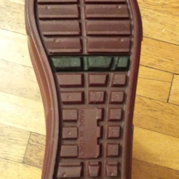 Furla Black rain boots with burgundy contrast band - Picture 2 of 6